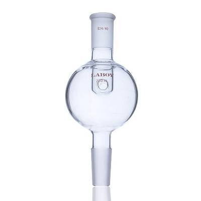 Laboy Glass 250 mL Anti-Climb Trap Adapter with 24/40 Top Female Joint & 24/40 Bottom Male Joint, Inner Vapor Tube, Heavy-Wall Borosilicate 3.3
