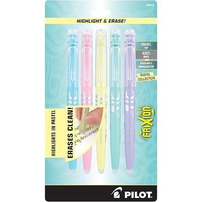 Pilot FriXion Light Pastel Collection Erasable Highlighters, Chisel Tip, Highlighter Pens, Assorted Color Inks, 5-Pack