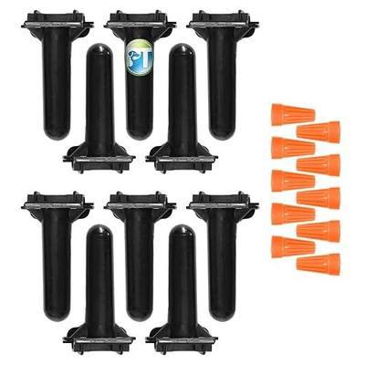 PetsTEK 10 Pack Direct Bury Waterproof Wire Splice Kit, Wire Nut Electrical Connectors for Wire Break Repair, Compatible with PetSafe, SportDog, Dogtra In-Ground Dog Fence Systems, Made in USA