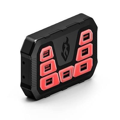 Feniex 4200-Mini Controller | 30-Amps | Universal Compatibility | 6 Backlit Buttons, x6 5-Amp Aux Outputs | All in One, Ultra Rugged, Waterproof