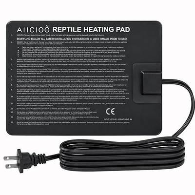 Aiicioo Reptile Heating Pad - Hermit Crab Heater Heat Mat for Reptiles Snake Lizard Terrarium 8 Watt