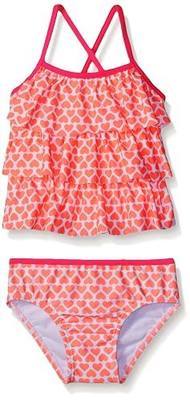 Carter's Girls' Two Piece Heart Ruffle Tankini