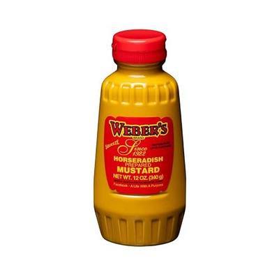 Weber's Premium Horseradish Mustard Squeeze Bottle - 12oz | Bold Flavor & Easy Dispensing | All-Natural, Vegan, Gluten-Free