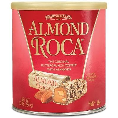 Almond Roca Pack of 1-10oz Individually Wrapped Chocolate Candy - Original Buttercrunch Toffee with Almonds - Gluten Free, Kosher, Chocolate