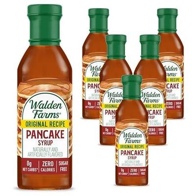 Walden Farms Original Recipe Pancake Syrup, Zero Calories, Vegan, Kosher, Keto Friendly, Gluten Free, 12 Fluid Ounce (Pack of 6)