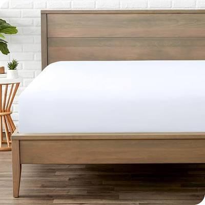 Bare Home Fitted Bottom Sheet Queen Size - Premium 1800 Ultra-Soft - Hotel Luxury - Deep Pocket - Durable and Long Lasting - Fitted Sheet (Queen, White)