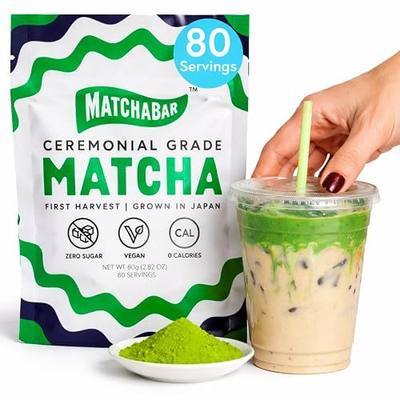 Matchabar Matcha Powder (80g) Ceremonial Japanese Matcha Latte, Vegan