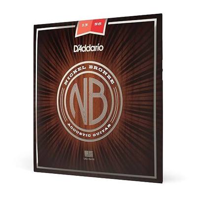 D'Addario Guitar Strings - Acoustic Guitar Strings - Nickel Bronze - For 6 String Guitar - Natural, Clear, & Focused Tone - NB1356 - Medium, 13-56