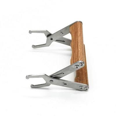 WEICHUAN Stainless Steel Beekeeping Frame Grip | Bee Hive Frame Gripper, Holder and Lifter Tool with Wooden Handle for Beekeeeper