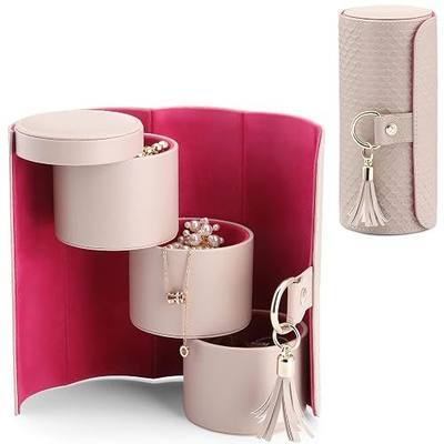 VLANDO Viaggio Mothers Day Gifts Her - Small Jewelry Case Box - Travel Essential Accessories for Women, Travelers, Couples, Mom, Friends, Bridesmaid