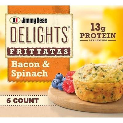 Jimmy Dean Delights Bacon and Spinach Frittatas, 6 Count (Frozen)