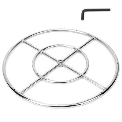 Stanbroil 12 Inch Round Fire Pit Burner Ring for Natural Gas & Propane | Fire Pit Fireplace 304 Stainless Steel Burner for Indoor & Outdoor, BTU 296,000 Max