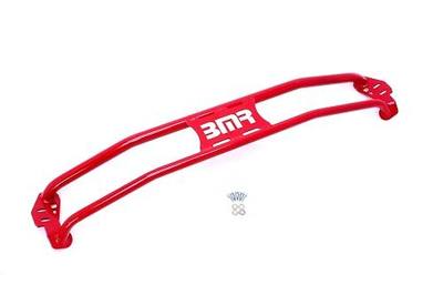 BMR Suspension Strut Tower Brace, Tubular, Steel, Red Powder Coat, compatible Chevy Camaro 2011-15, Each