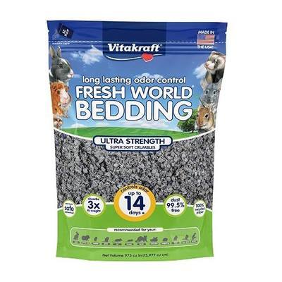Vitakraft Fresh World Small Animal Bedding - Ultra Strength - Pet Bedding for Litter Boxes and Cages (16 L),Gray, 975 cu in
