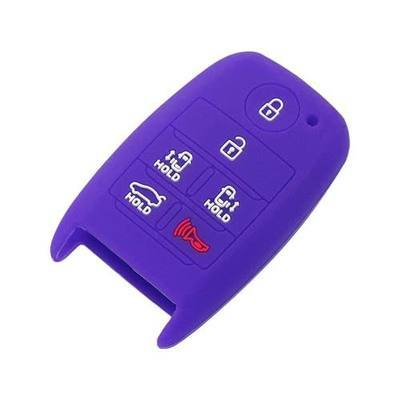 SEGADEN Silicone Cover Protector Case Holder Skin Jacket Compatible with KIA Sedona 6 Button Smart Remote Key Fob CV4151 Deep Purple