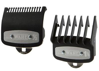 Wahl Professional- Versatile Premium Cutting Guide Comb with Metal Clip #1/2 & #1 1/2 Combo Set #3354-1100-1000 for All Wahl Clippers/Trimmer