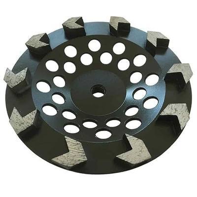 7" Diamond Grinding Wheel 10 Arrow Seg for Concrete & Coating 5/8"-11 | Pro-series, #30/40 grit grinding wheel for concrete, paint, poxy, thinset, and coating removal. 5/8"-11 threaded