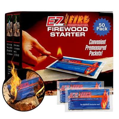 – All-Natural Fire Starters for Campfires, Fire Pits, BBQs & Fireplaces – Long Burning, Weather-Resistant, Non-Toxic & Easy to Light | 50 Pack