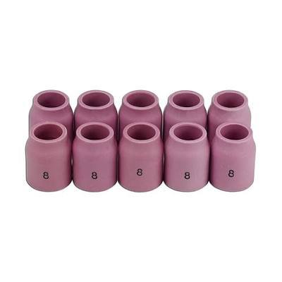 RIVERWELD TIG Gas Lens Alumina Nozzle 53N61S 8# 1/2" 12.5mm 10pcs | Ceramic Cups Shroud for PTA DB SR WP 9 17 18 20 25 26 TIG Welding Torches