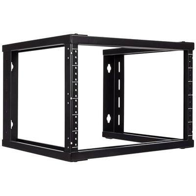 NavePoint 6U Wall Mount Rack - Server Rack for 19 Inch IT Equipment Open Frame Rack – Network Rack for AV & Server Equipment 16” Deep Rack, Black