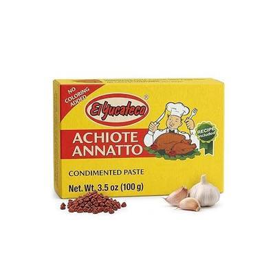 El Yucateco Achiote Paste (Annatto Seasoning) – 3.5 oz Authentic Mexican Red Achiote for Cochinita Pibil, Marinades & Traditional Latin Cooking (3.5 Ounce (Pack of 1))