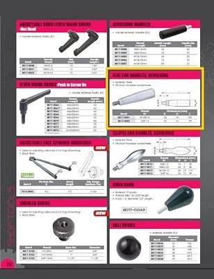 Pro Series by HHIP 8017-0002 Flat End Handle, 3/8" - 16" Thread
