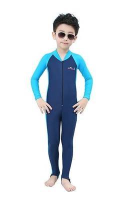 Cokar Long Sleeve One Piece Swimsuit UPF 50+ Rashguard Pink for Kids
