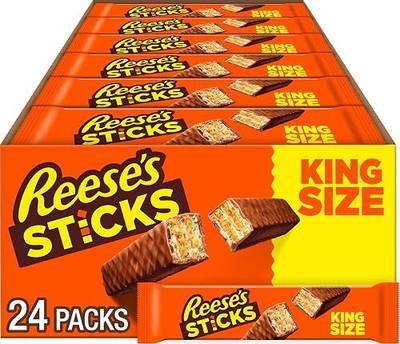 REESE'S STICKS Milk Chocolate Peanut Butter Wafer King Size, 24 Ct