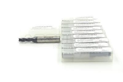 Accusize Industrial Tools 1/4 inch Fine Tooth M42 8% Cobalt Tialn Roughing End Mill, 3/8 in Shk Dia, 3/4 in Flute Length, 4 Flute, 1104-0014 | Fine Tooth, M42 8% Cobalt, TiAlN Coated, 2-1/2" OAL, Single End, Center Cutting