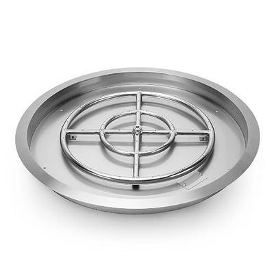 Stanbroil 19-Inch Round Fire Pit Burner Pan, Drop-in Gas Fire Pit Inserted | for DIY Natural & Propane Gas Fire Table, Stainless Steel Firepit for Outside, BTU 92,000 Max