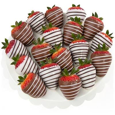 A Gift Inside 18 Chocolate Covered Strawberries Gift Box – Fresh Dipped Strawberries for Birthday, Anniversary, Valentine's Day, Mother's Day & Special Occasions