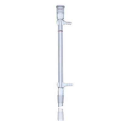 Laboy Glass West Condenser with 19/22 Standard Taper Joints, 200mm Jacket Length, Borosilicate 3.3 Lab Glassware with 8mm Glass Hose Connections