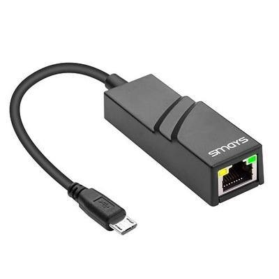 Micro USB OTG Ethernet Adapter for Raspberry Pi Zero, Android Tablet (6.0+) | Phone, Samsung Galaxy Tab Pro 10.1 - Microusb 2.0 to RJ45 LAN Wired Network Dongle