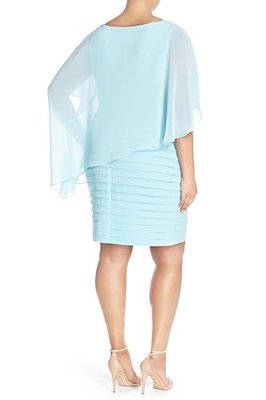 Adrianna Papell Women's Plus-Size Chiffon-Overlay Dress