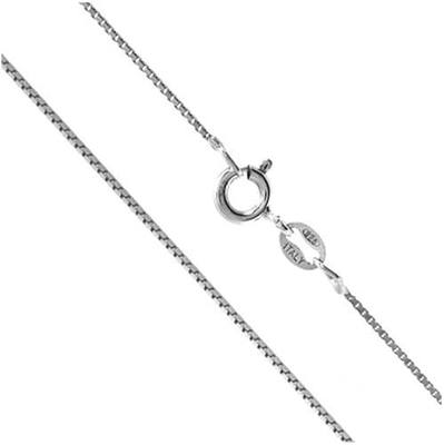 Womens 925 Sterling Silver Box Chain Necklace 1.0mm Italy, (18-30 inch)
