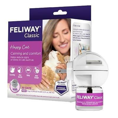 FELIWAY Classic Cat Pheromone Calming Diffuser Kit | Helps Reduce Stress‑Related Behaviors Like Urine Spraying, Scratching, and Hiding, 30 Day Supply