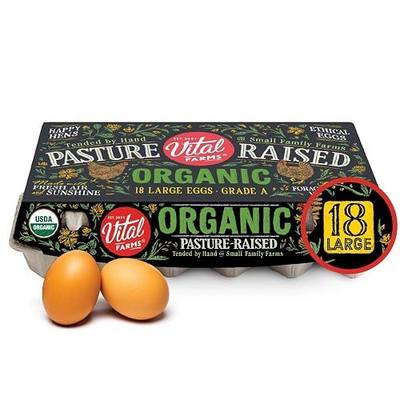 Vital Farms Organic Pasture-Raised Large Eggs 18ct