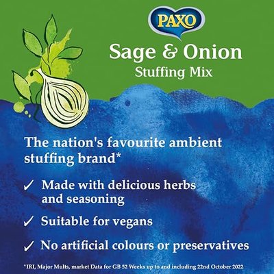 Paxo Sage & Onion Stuffing (340g) - Pack of 2 by Paxo