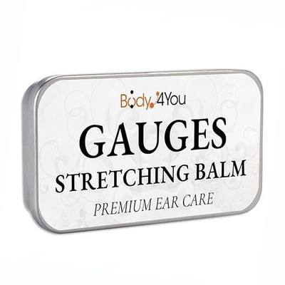 BodyJ4You Ear Stretching Balm - Ear Butter for Guages Earlobe Stretching Cream - Jojoba Wax Castor Oil All Natural Solution - Pure Unrefined Vegan Care for Body Piercing - Pack of 1