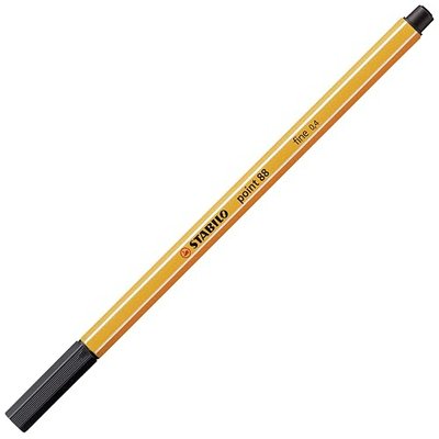 STABILO Point 88 Fineliner, Black, Wallet of 10