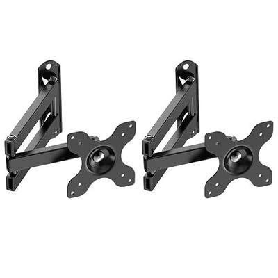 WALI TV Wall Mount Articulating LCD Monitor Full Motion 15 inch Extension Arm Tilt Swivel for Most 13 to 32 inch LED TV Flat Panel Screen with Mounting Holes up to 100x100mm (1330LM), Black