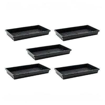 Bootstrap Farmer 5 Pack Seed Starter Trays, 1020 Flat No Holes, Extra Strength 2.0mm Thick Polypropylene for Microgreens & Propagation
