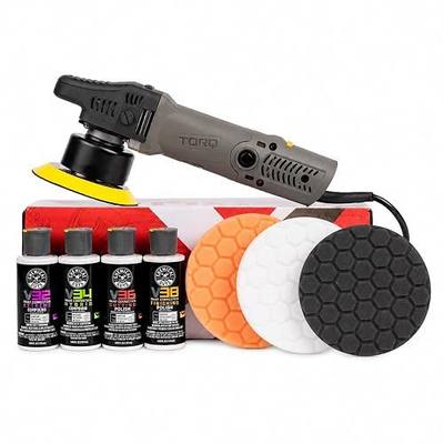 Chemical Guys, TORQX Random Orbital Polisher Kit, 700W Motor, 9-Piece Set | 9mm dual-action throw with polishing pads, compound and polish, easy paint correction for beginners and pros, glossy finish