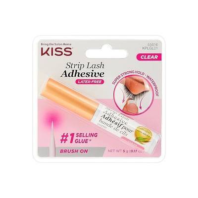Kiss Lash Adhesive, Lash Glue, 24hr Strip Eyelash Adhesive, Clear, Includes Lash Adhesive, Long Lasting Wear, Can Be Used with Strip Lashes and Lash Clusters