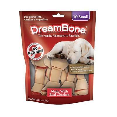 DreamBone Vegetable & Chicken Dog Chews, Rawhide Free, Small, 10-Count