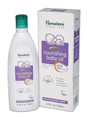 Himalaya Nourishing Baby Oil, Moisturizing with Olive Oil, Ashwagandha, Aloe Vera, Massage Oil, Dermatologically Tested, No Mineral Oil, Lanolin Free, Paraben Free, Vegan, 6.76 Fl z, 200 ml