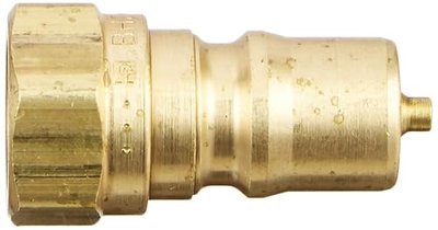 Parker Hannifin BH2-61 Series 60 Brass Multi-Purpose Quick Nipple with Female Pipe Thread, ISO 7241 Series B Interchange, 1/4" Body Size, 1/4"-18 NPTF Thread, 1.54" Length