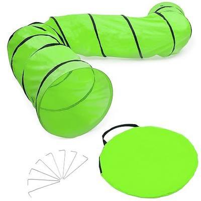 Trademark Innovations 16' Dog Agility and Obedience Training Tunnel with Carry Bag and Stakes (Light Green)