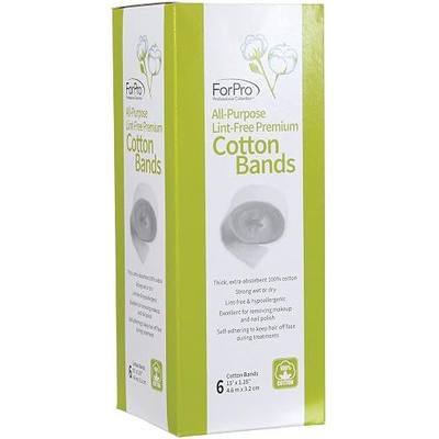 ForPro Professional Collection All-Purpose Lint-Free Premium Cotton Bands, 100% Cotton, Lint-Free, Hypoallergenic, Self-Adhering, 6-Count Pack