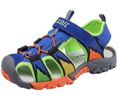 DADAWEN Boys Girls Sandals Outdoor Closed-Toe Summer Beach Hiking Athletic Water Sandals (Toddler/Little Kid/Big Kid)